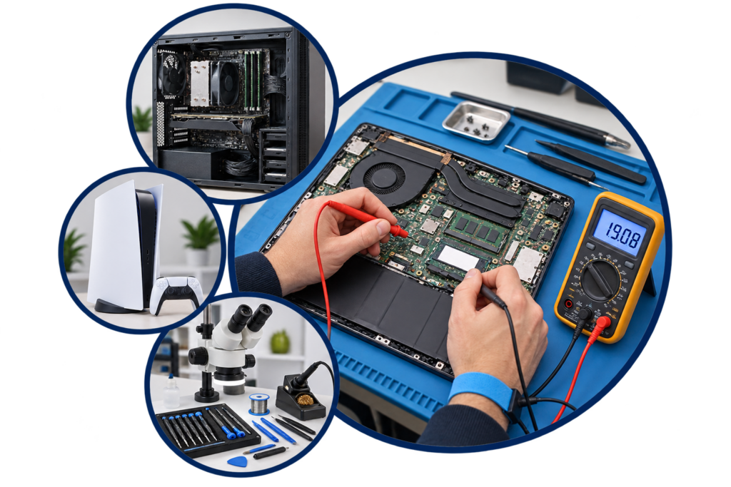 Diagnostic et réparation d’un ordinateur portable, d’un PC et d’une console à Fribourg